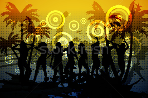 Généré discothèque bleu jaune numérique [[stock_photo]] © wavebreak_media