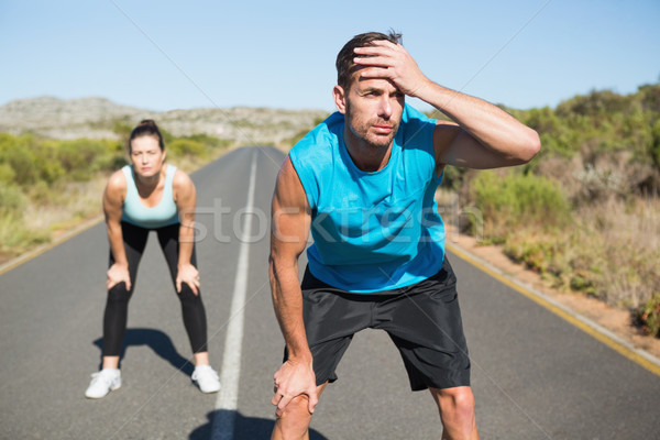 Caber casal corrida abrir estrada juntos Foto stock © wavebreak_media