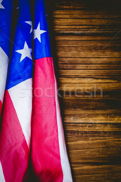 Amerikaanse vlag houten tafel shot studio Stockfoto © wavebreak_media