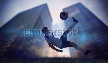Trainer assisting kids to climb a wooden wall during obstacle course training Stock photo © wavebreak_media