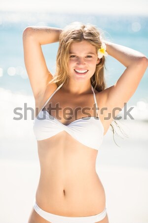 Zmysłowy kobieta biustonosz majtki młoda kobieta biały Zdjęcia stock © wavebreak_media
