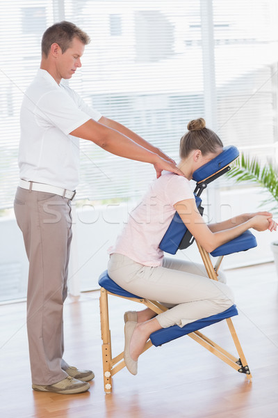 Woman having back massage Stock photo © wavebreak_media