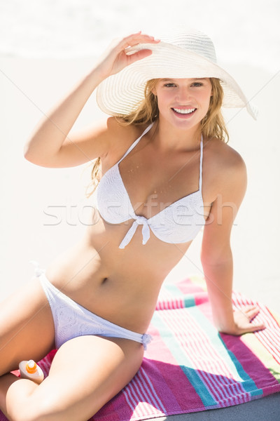 Pretty blonde woman looking at camera  Stock photo © wavebreak_media