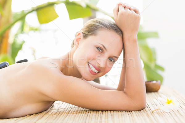 Close up of a beautiful woman on massage table Stock photo © wavebreak_media
