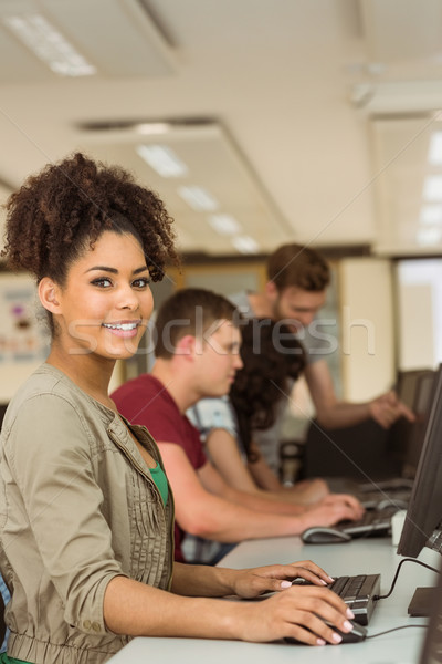 Classmates working in the computer room Stock photo © wavebreak_media