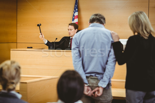 Sędzia huk młotek sąd pokój prawa Zdjęcia stock © wavebreak_media