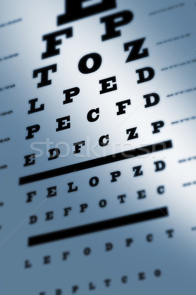 An eye sight test chart Stock photo © wavebreak_media