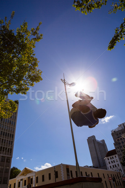  Man doing parkour in the city Stock photo © wavebreak_media