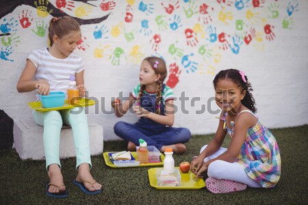 Stock foto: Lehrer · Schulkinder · Zeichnung · Klasse · Schule · Frau