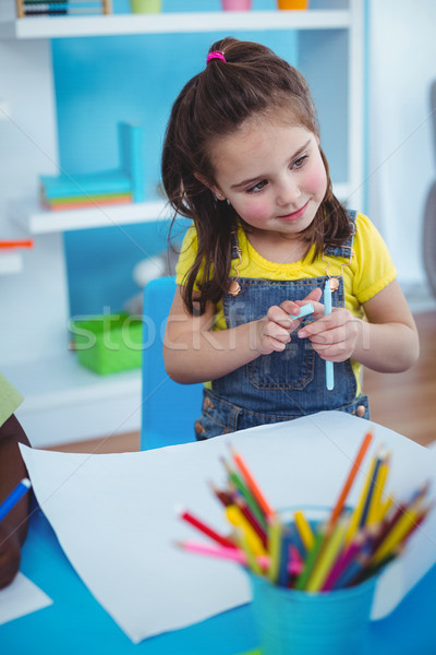 Glücklich Kinder genießen Künste Handwerk zusammen Stock foto © wavebreak_media