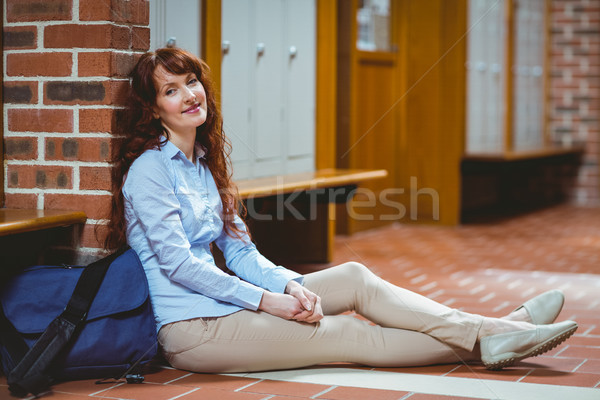 Maturité étudiant souriant caméra couloir Université [[stock_photo]] © wavebreak_media