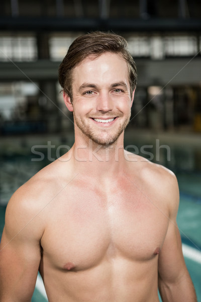 Portrait permanent piscine heureux loisirs [[stock_photo]] © wavebreak_media