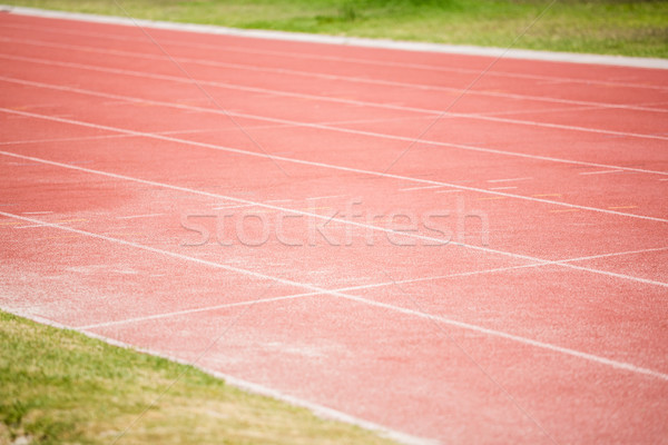 Stock photo: Close-up of running track