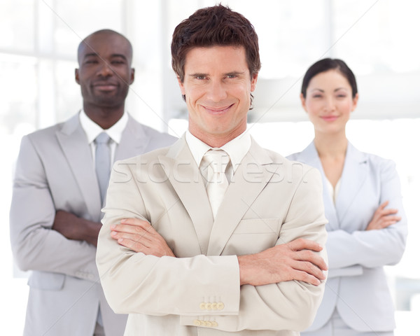 Foto stock: Equipo · de · negocios · espíritu · positividad · hombre