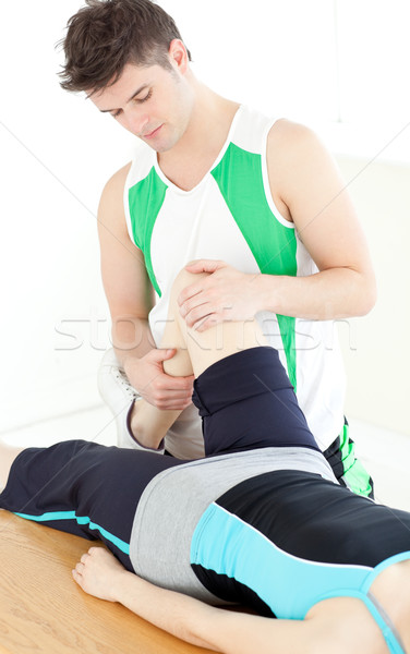 Сток-фото: мужчины · терапевт · колено · человека · спорт