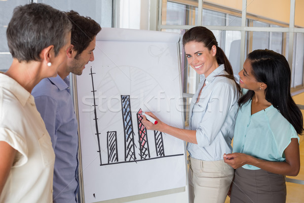 Foto stock: Gente · de · negocios · de · trabajo · gráfico · presentación · oficina · equipo