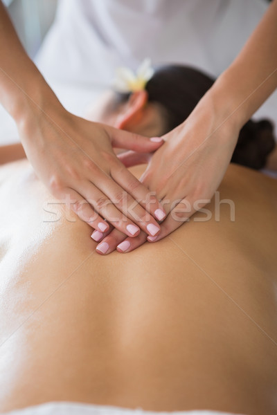 Brünette genießen zurück Massage Frau Stock foto © wavebreak_media