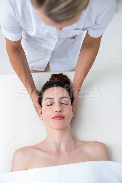 Stockfoto: Nek · massage · medische · kantoor · vrouw · gezondheid