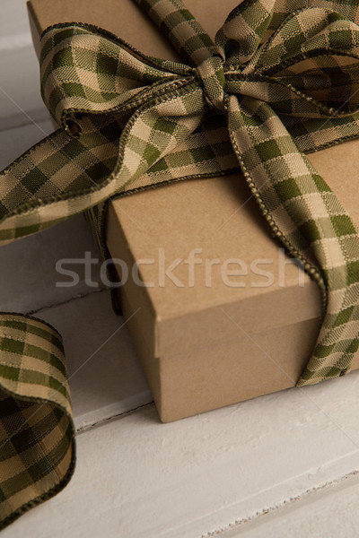 Geschenkbox Holz Planke Holz Feld Stock foto © wavebreak_media