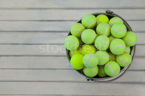 Görmek tenis madeni kova beyaz Stok fotoğraf © wavebreak_media