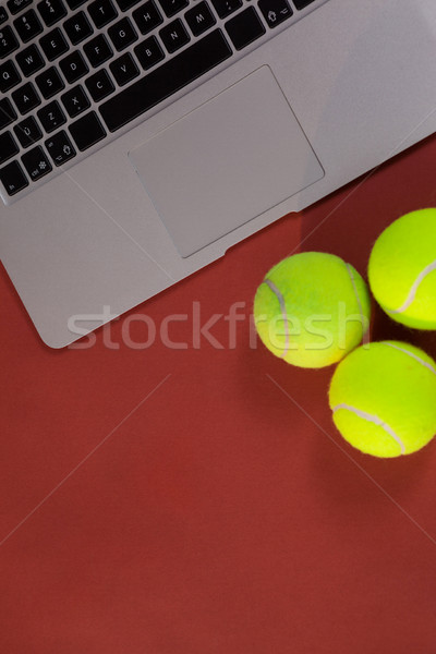 Görmek tenis dizüstü bilgisayar kestane rengi iş Stok fotoğraf © wavebreak_media