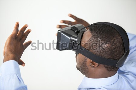 American football player protecting football Stock photo © wavebreak_media