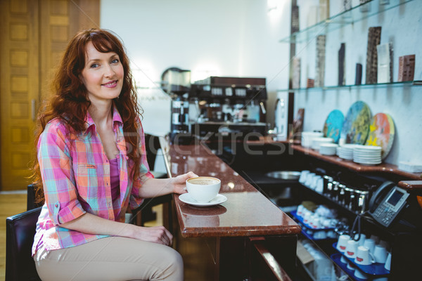 Mature student smiling in cafe Stock photo © wavebreak_media