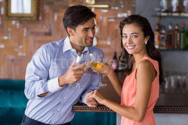 [[stock_photo]]: Verres · à · vin · verre · de · vin · restaurant · femme