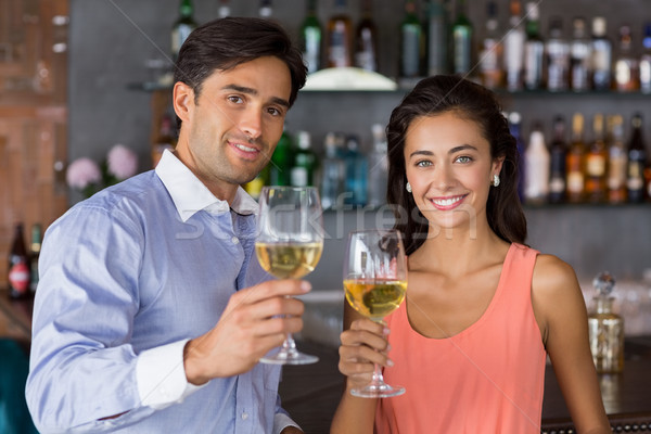 Foto stock: Retrato · vidrio · vino · restaurante