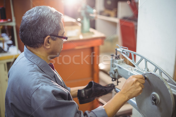 Shoemaker using sewing machine Stock photo © wavebreak_media