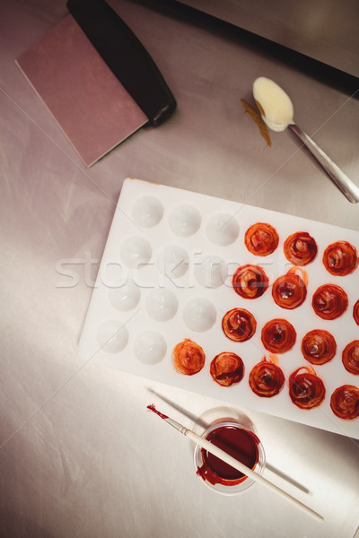 Foto stock: Pincel · cuchara · chocolate · cocina