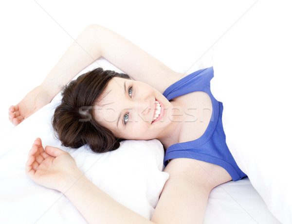 Close-up of a dreamy woman waking up slowly Stock photo © wavebreak_media