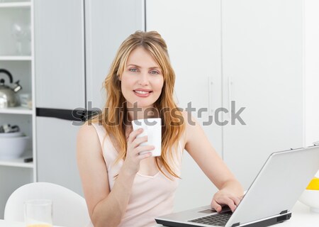 Attractve woman having a stomachache in the bathroom at home Stock photo © wavebreak_media