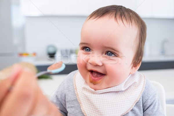 Baby boy being fed by mother Stock photo © wavebreak_media