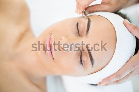 Foto stock: Pacífico · morena · reiki · terapia · mulher