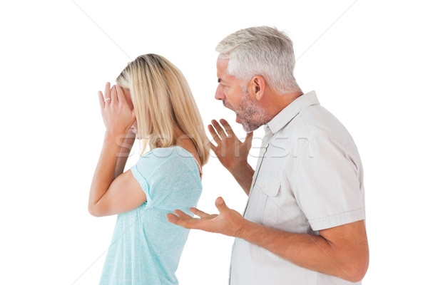Angry man shouting at his wife Stock photo © wavebreak_media