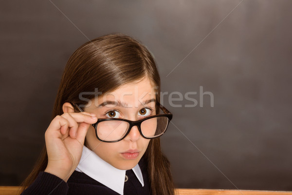 Cute souriant caméra noir école enfant [[stock_photo]] © wavebreak_media