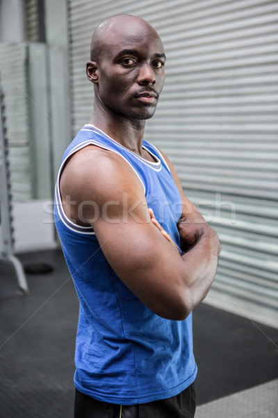 Jovem musculação camisas olhando câmera atravessar Foto stock © wavebreak_media