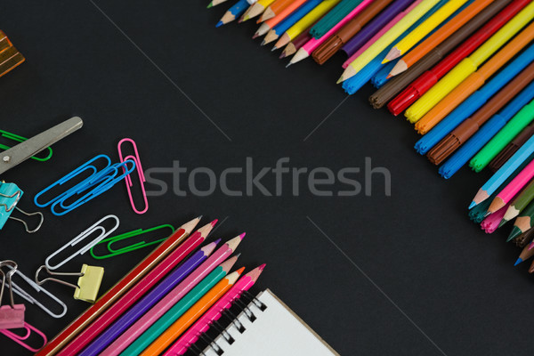 Fournitures scolaires noir livre [[stock_photo]] © wavebreak_media