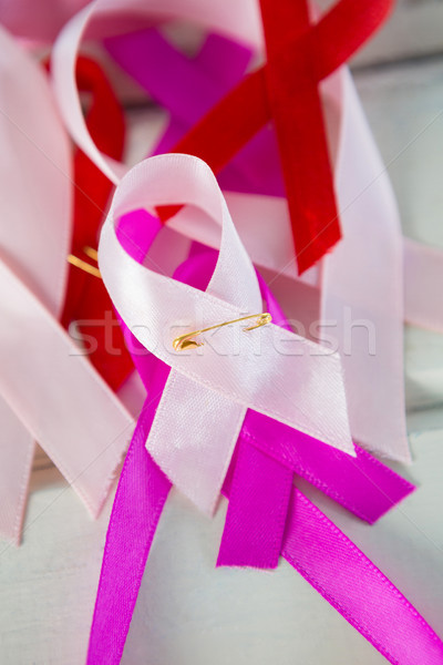 High angle view of various Cancer Awareness ribbons Stock photo © wavebreak_media