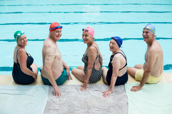 Supérieurs séance femme eau heureux [[stock_photo]] © wavebreak_media