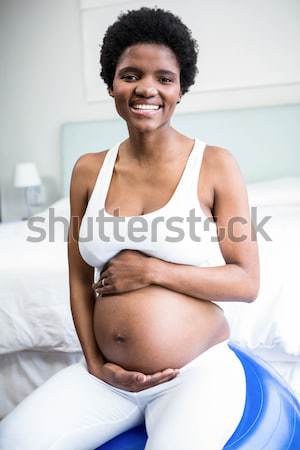 Vrouw borstkanker bewustzijn lint witte vrouwelijke Stockfoto © wavebreak_media