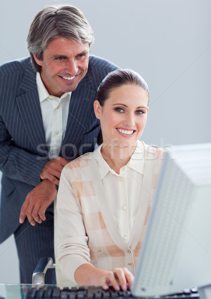 Portrait of a businesswoman and her manager working at a compute Stock photo © wavebreak_media