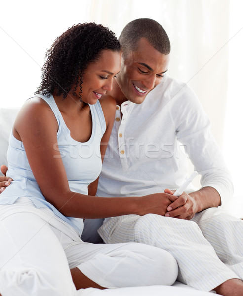 Afro-american couple finding out results of a pregnancy test  Stock photo © wavebreak_media