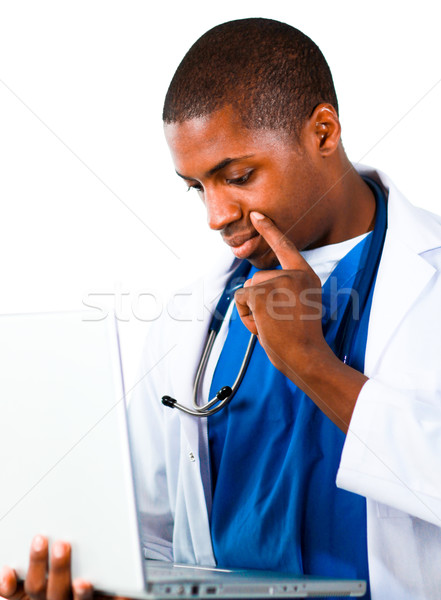 Thoughtful doctor working with a computer Stock photo © wavebreak_media