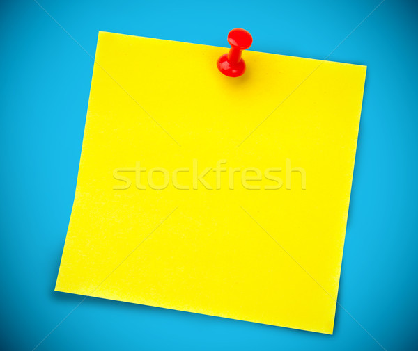 Yellow post it on the wall Stock photo © wavebreak_media
