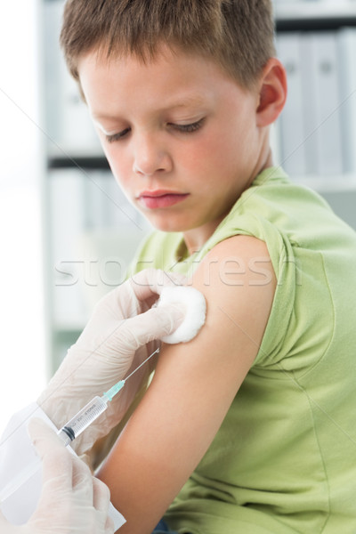 Ragazzo vaccinazione braccio piccolo clinica donna Foto d'archivio © wavebreak_media