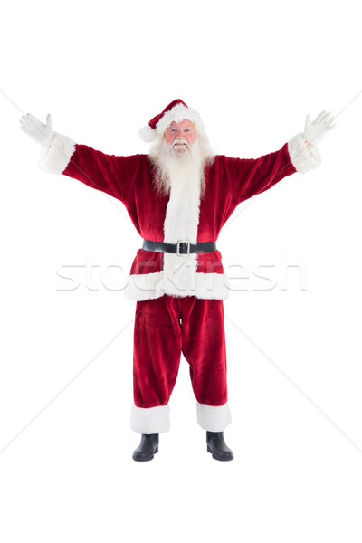Jolly Santa opens his arms to camera Stock photo © wavebreak_media