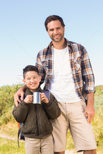 Father and son hiking in the mountains Stock photo © wavebreak_media