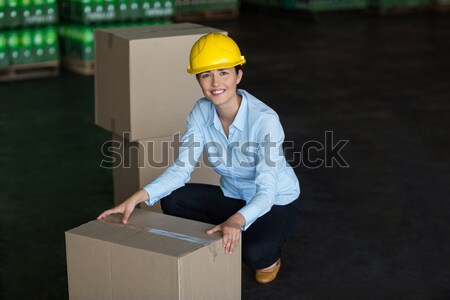 Stock foto: Feld · Zwischenablage · Halle · Porträt · lächelnd